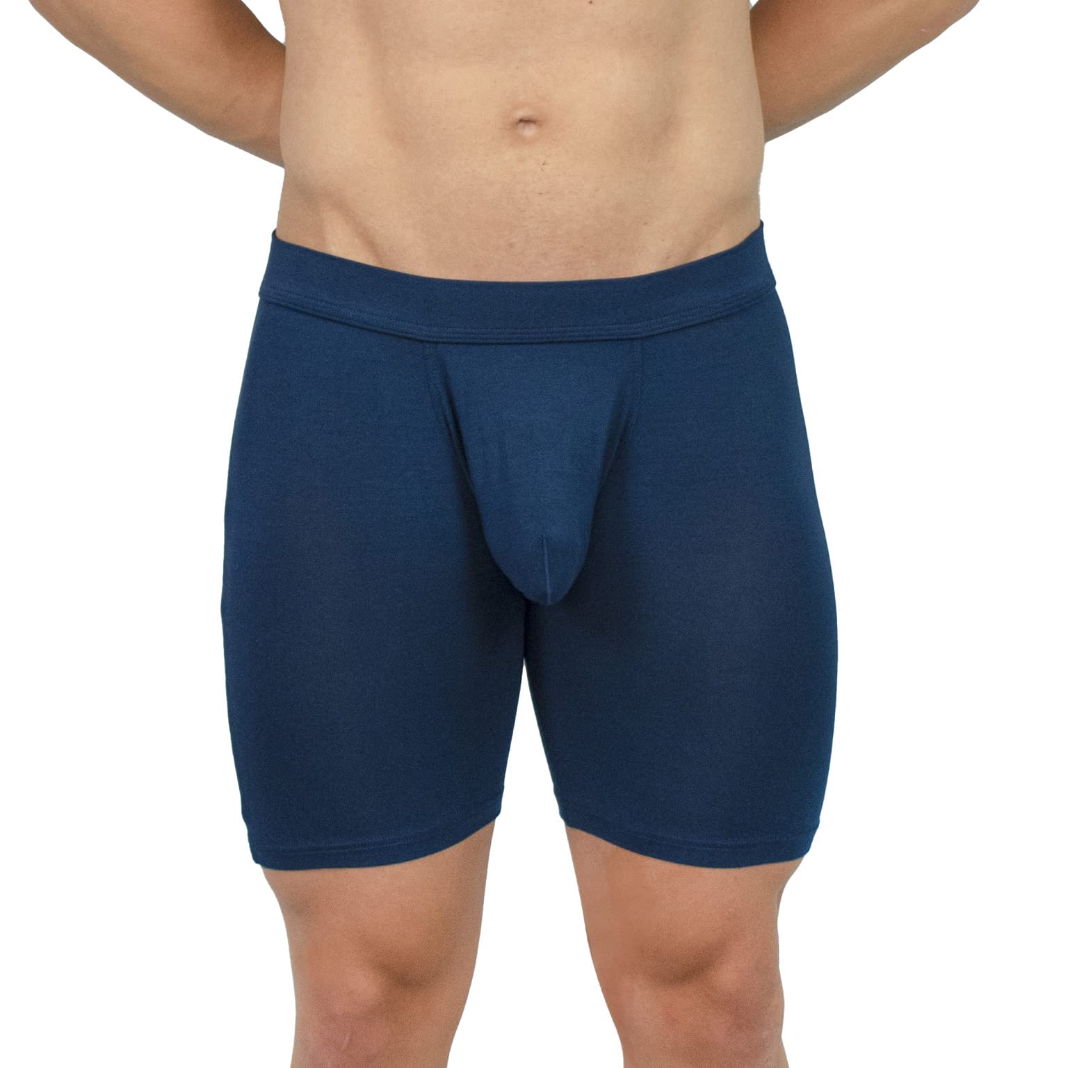 Obviously Men's Midnight Underwear 6 Inch Boxer Briefs Eliteman Anatomax (Midnight/2Xl)
