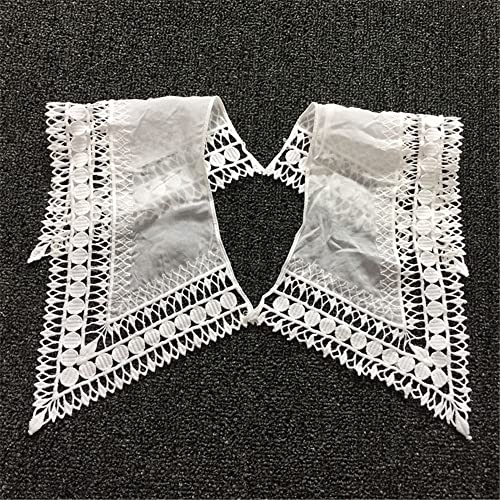 GIVBRO Spitzenkragen Fake Kragen Vintage Blumenstickerei Ausschnitt Hemd Blusenkleid Kragen für Frauen Damen Kleidung Stil 22