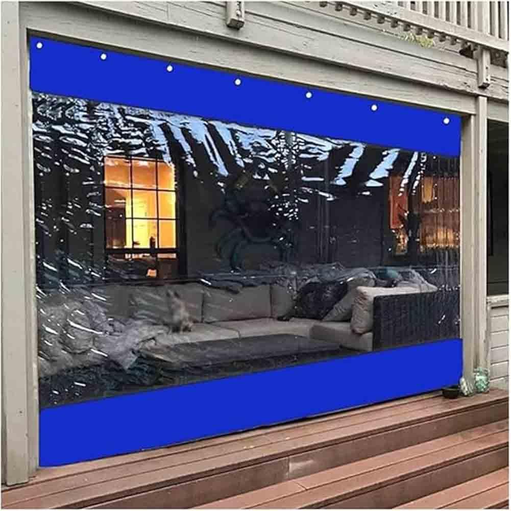 GJMSSMY Heavy-Duty Blue Car Wash Divider Curtain 2.8 x 2.8m Waterproof Industrial Solution Wash Bay Partition for Professional Car Wash Stations