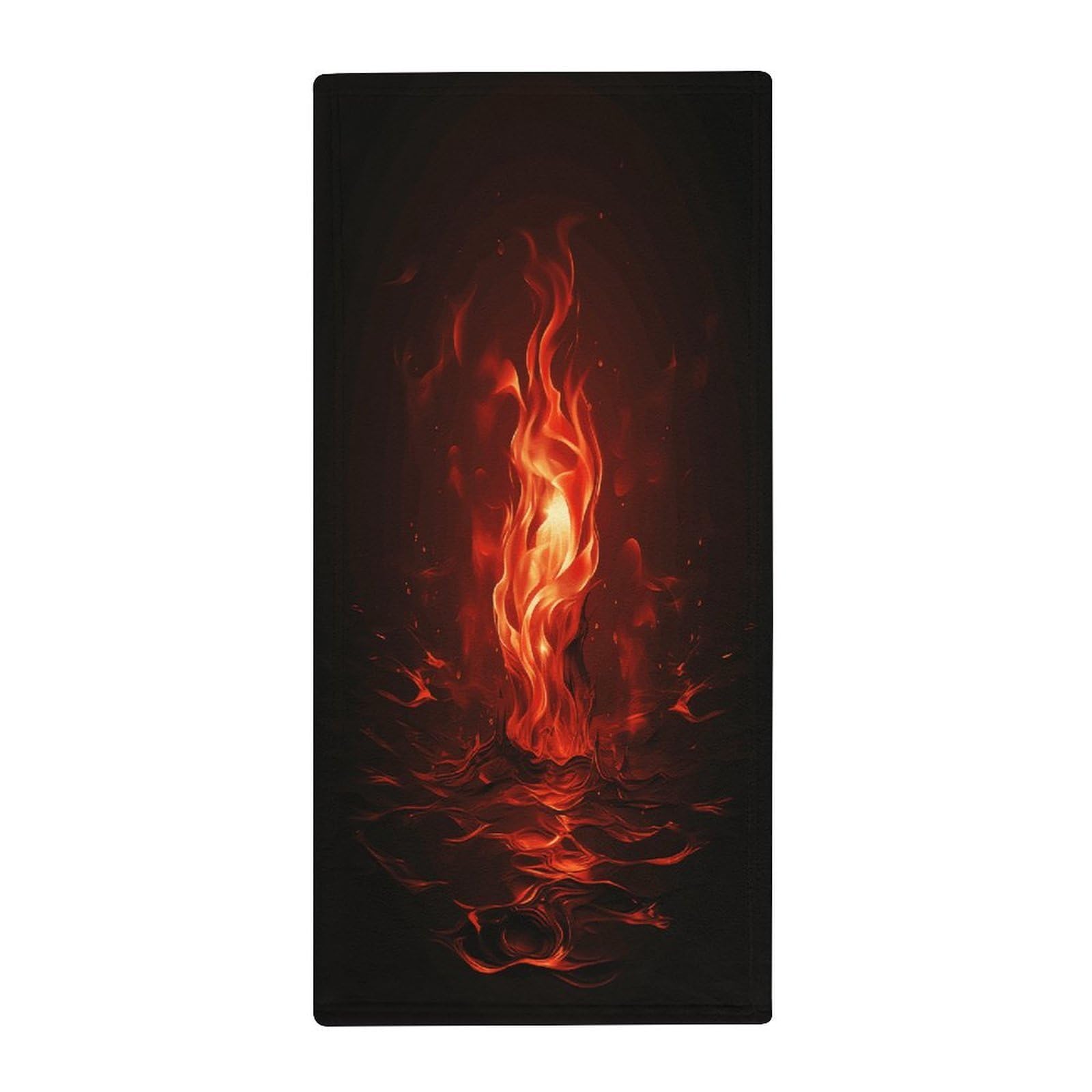 FekiLoot Red Flame Hand Towels Coral Velvet Highly Absorbent Towel,Classic Luxury Printed Hand Towels Soft Hands Face Towel for Bathroom Kitchen Salon Workout 13.8 X 28.7 in