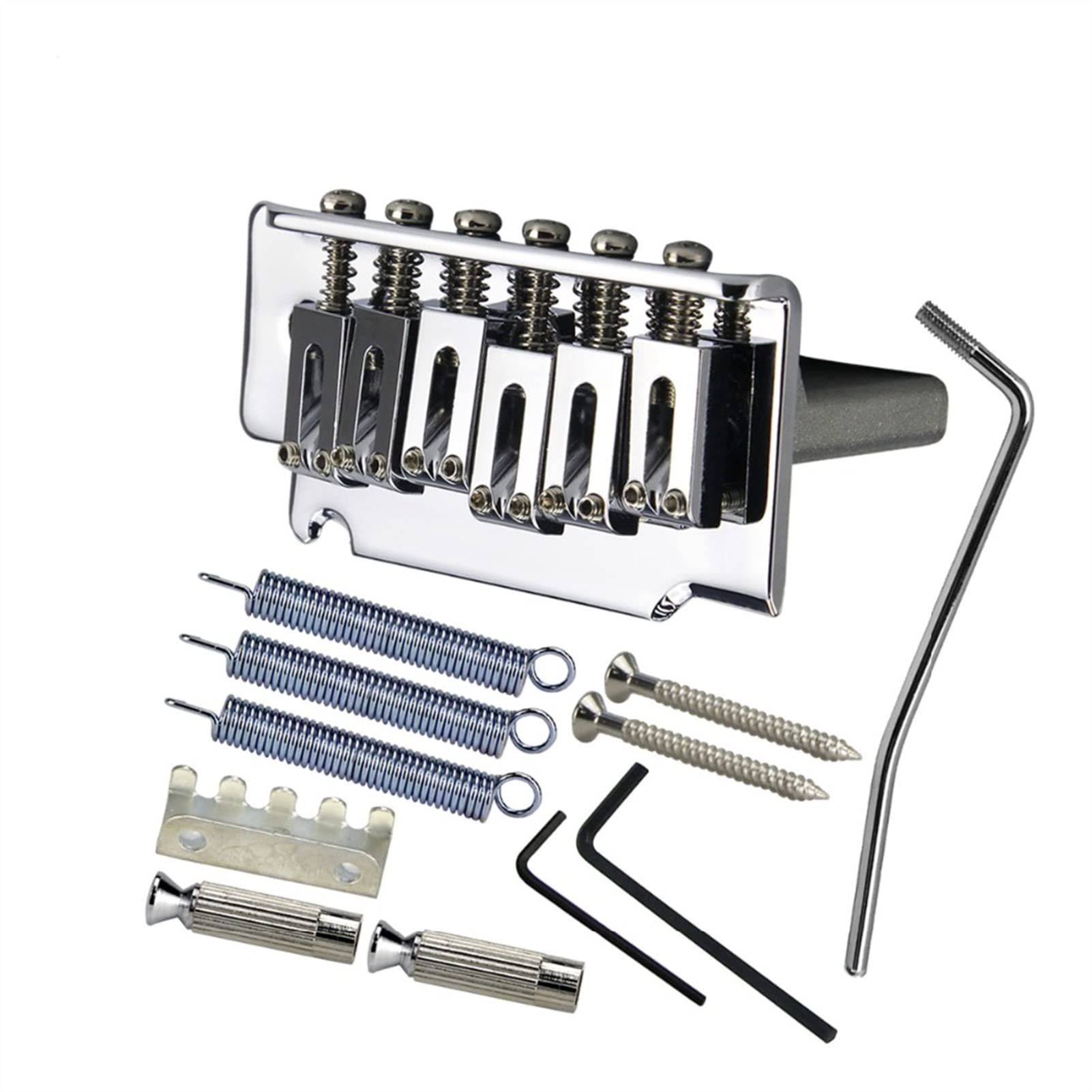 FLFL Calidad De Guitarra Eléctrica Puente Tremolo Puente Sistema Chrome para Piezas De Guitarra De Estilo Strat Sistema Puente Guitarra