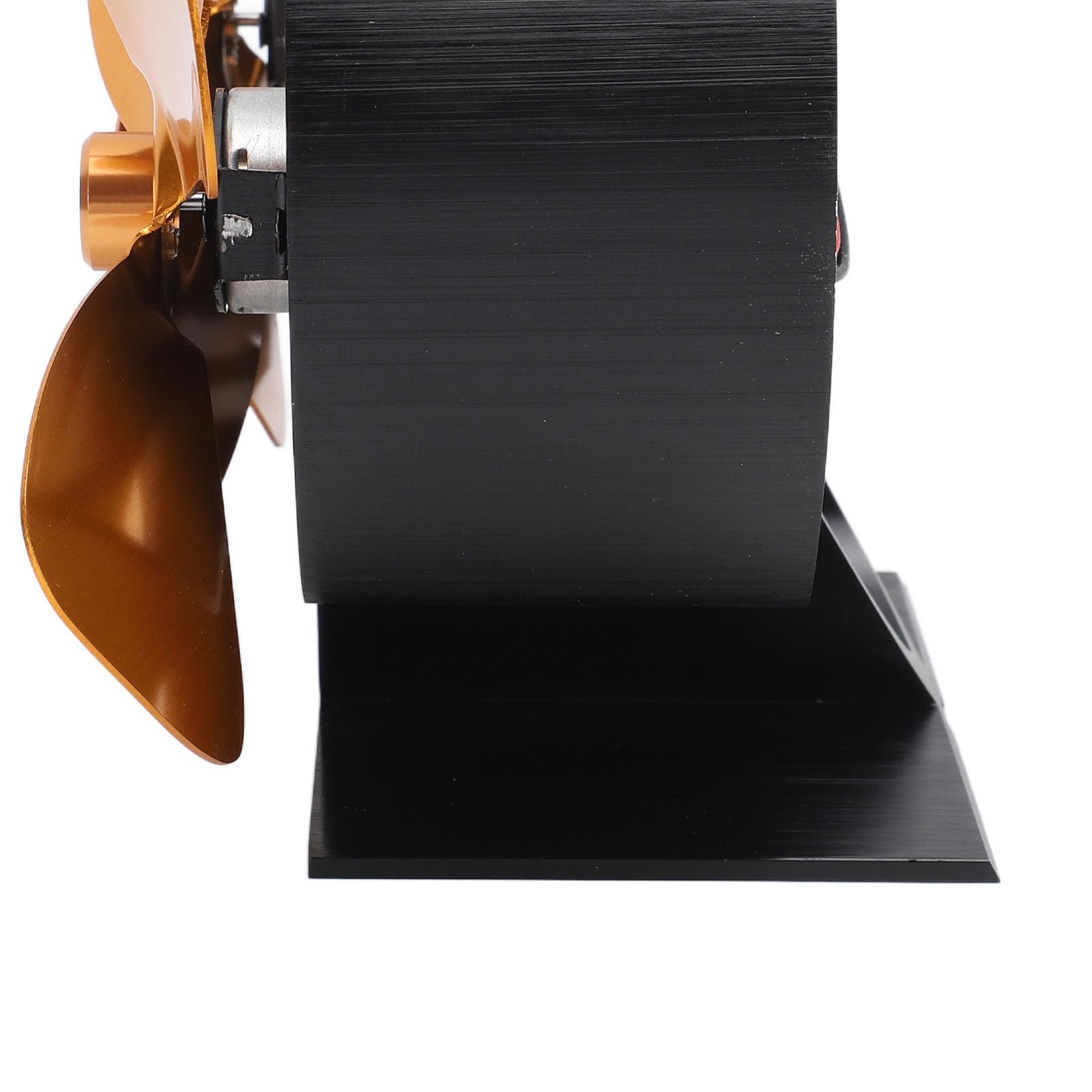 SIXRUN Ventilador de Estufa Aleación de Aluminio 4 Aspas Ventilador de Estufa de Leña Reemplazo de de Chimenea Accionado por Calor de Doble Cabezal para de Queroseno de Leña Calefacción del Hogar