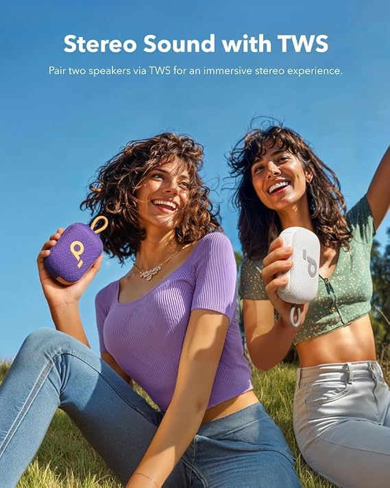 Soundcore Select 4 Go Taşınabilir Bluetooth Hoparlör, IP67 Su Geçirmez, 20 Saat Çalma Süresi, Mor - A31X1