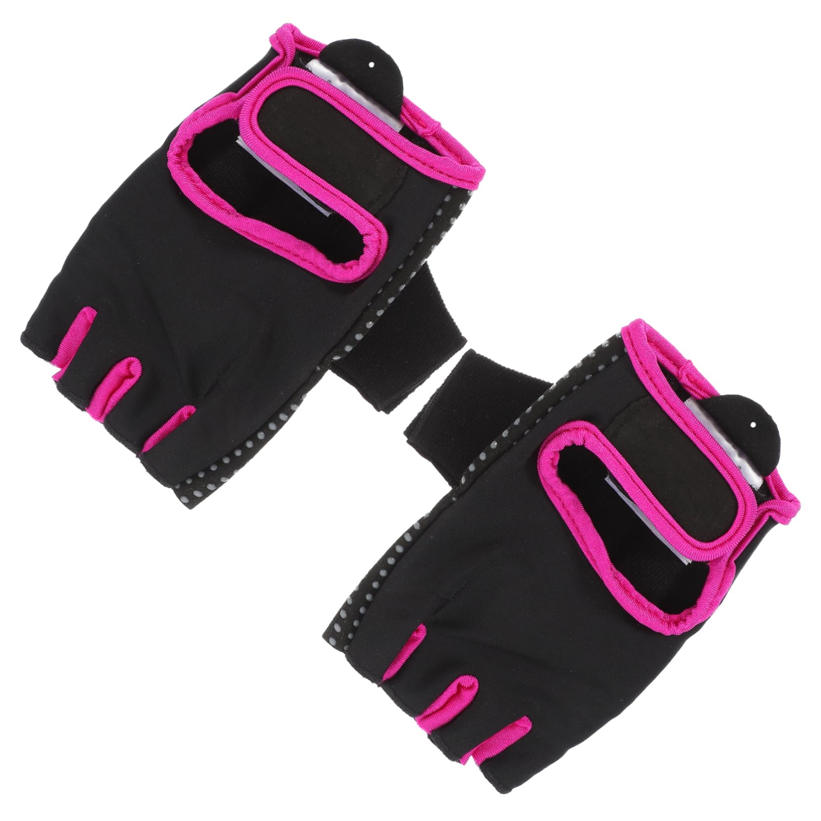 VANZACK 3pièces De Fitness Antidérapants pour Hommes Et Femmes De Yoga Et Exercice Demi-Doigts s Noir Et Rose pour Cyclisme La Randonnée Fitness