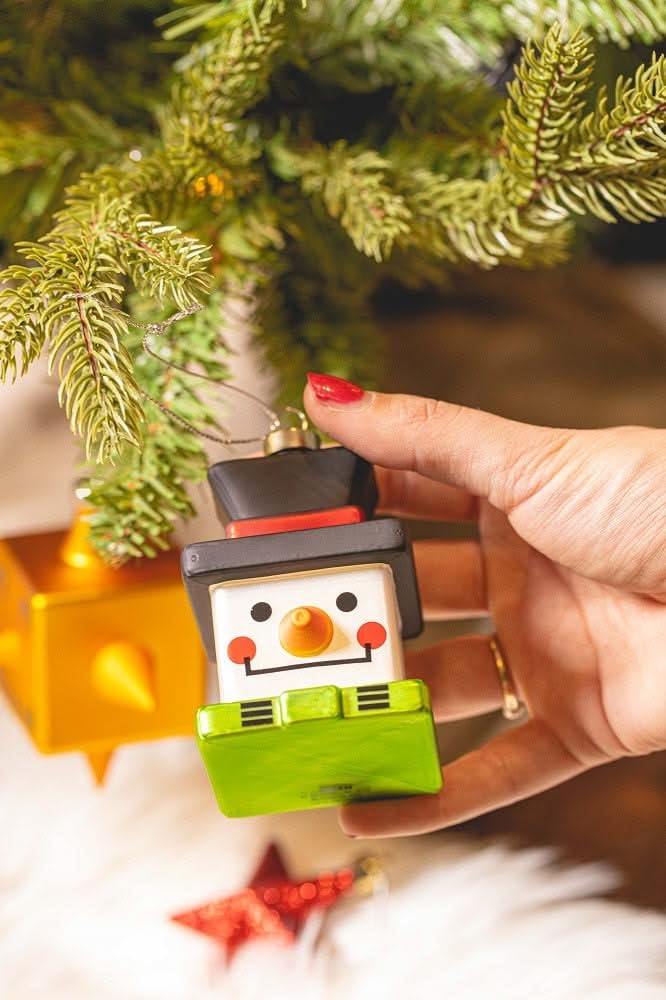 Mini urn met herdenkingslicht crème handbeschilderd meander motief