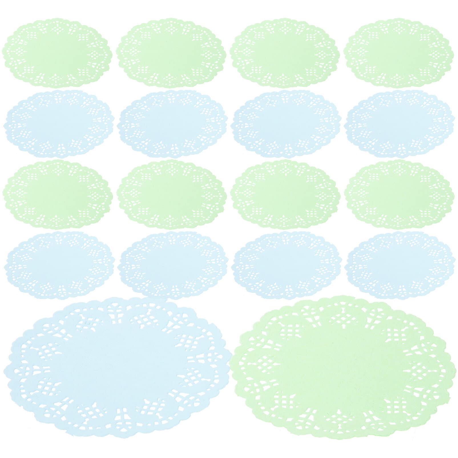 Disposable Paper Lace Doilies Paper Doilies Lace Round Paper Lace Doilies 2 Bags of Decorative Tableware Disposable Place Mats for Buffet Cake Dessert Fried Food Party Gold Pink/6436 (Color : As Show