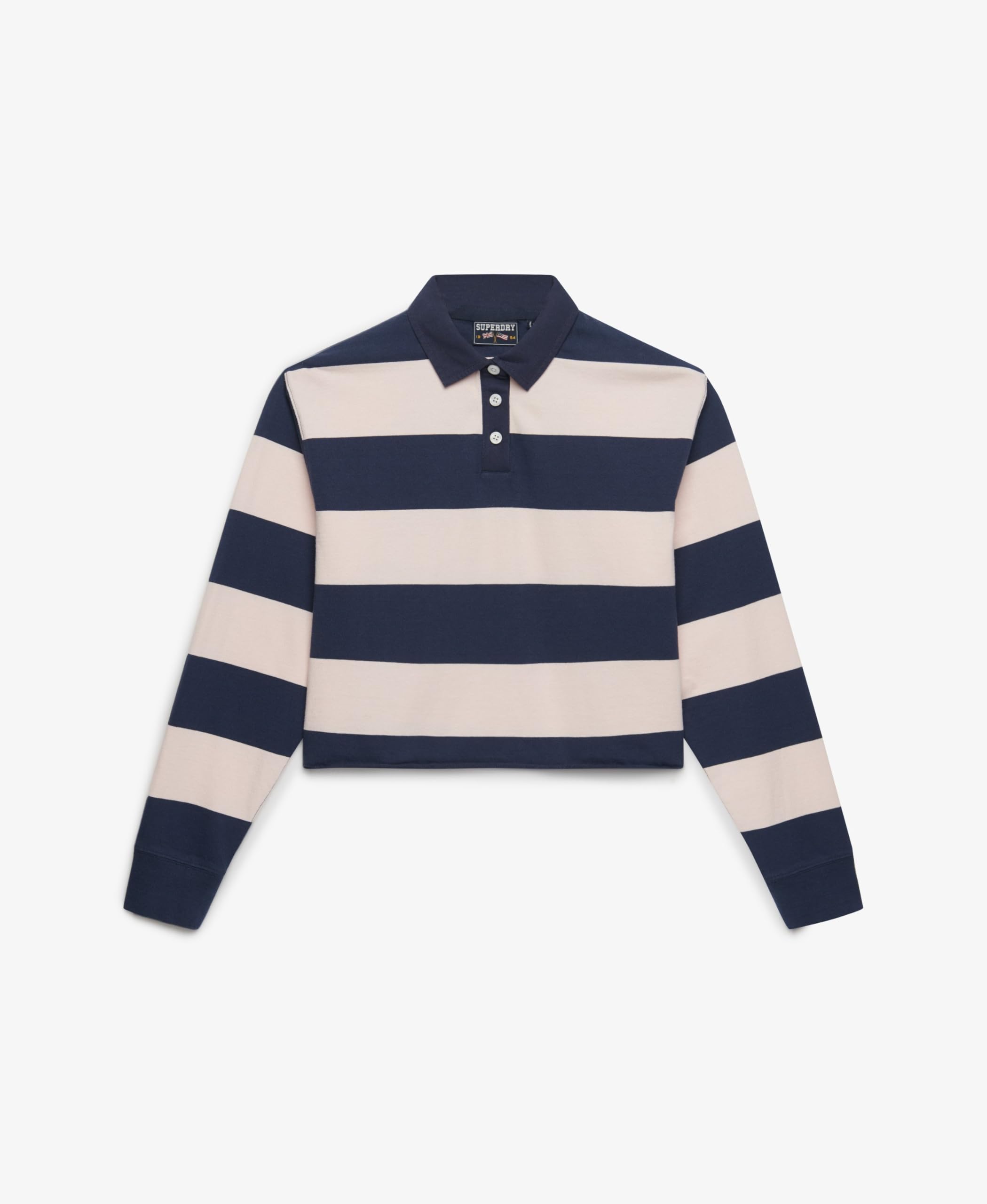Superdry Koszulka Kobiety Ath Ess Cropped Stripe Rugby