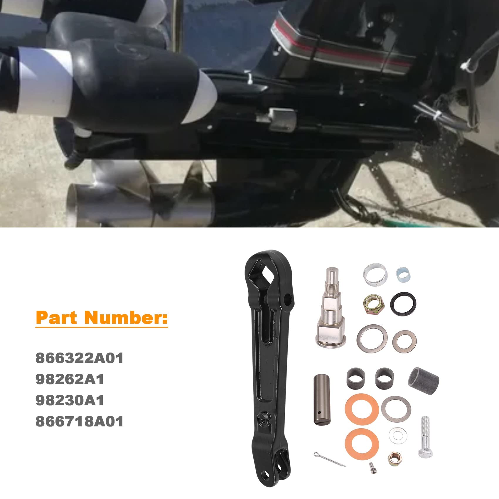 866718A01 K albero braccio sterzo cardanico superiore compatibile con MerCruiser Bravo e Alpha One Gen 2 OEM #98230 a1 866322A01  34