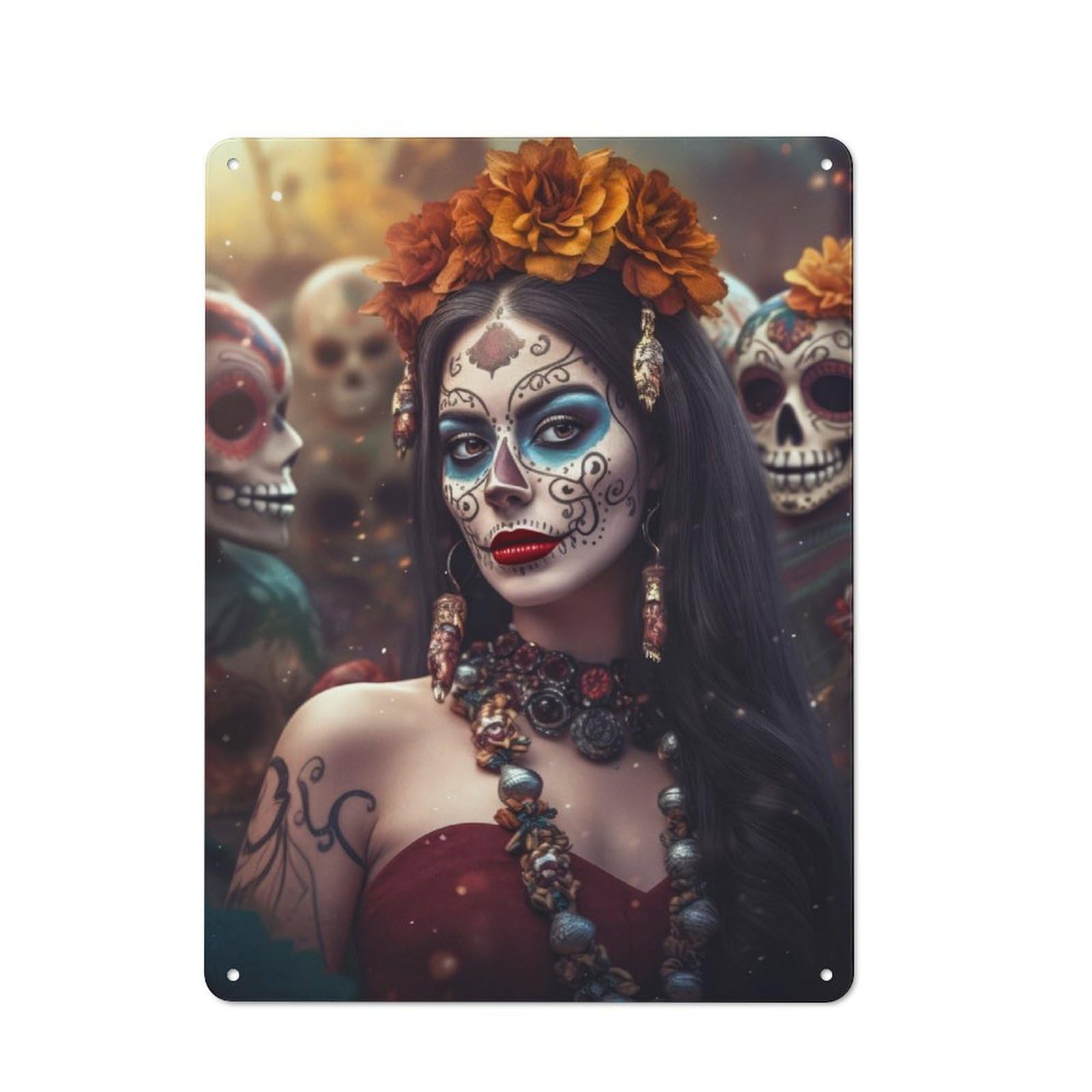 Junmoney Festive Of Remembrance Vintage Metal Plaque 40X30cm Featuring For Home Bar Wall, A Metal Wall Feature For Home Bars And Entertaining Spaces
