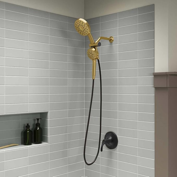 Regadera multifunción Kohler Prone 3-en-1 con PowerSweep (Oro) miniatura 3