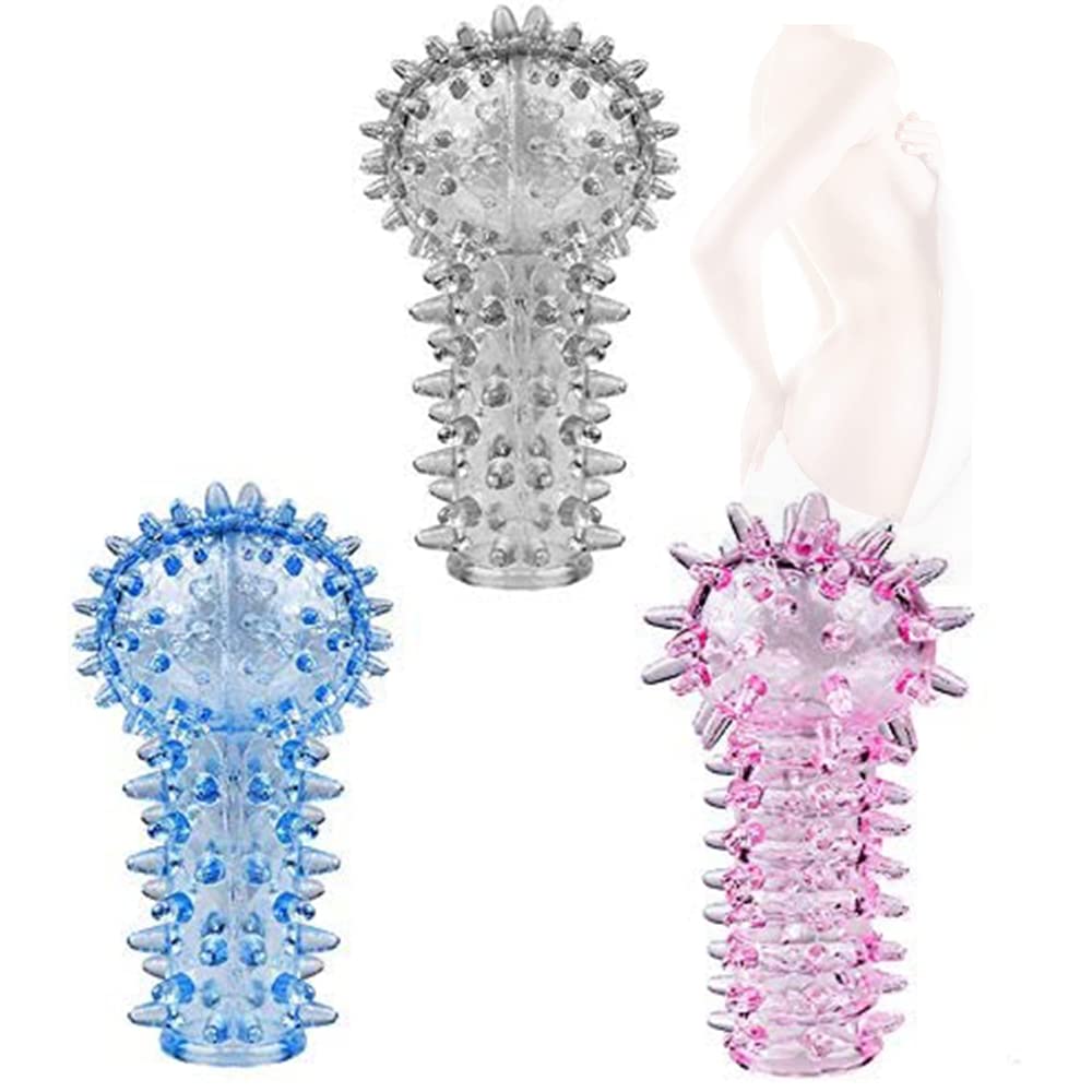 Juego de 3 piezas de fundas para dedos de oruga de silicona para parejas, juego de regalo para el día de San Valentín (color)