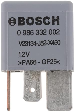 Bosch 0986332002 Mini Relay 12V 70A, IP5K4, Operating Temperature from -40 Degree to 85 Degree C, 4 Pin Relay
