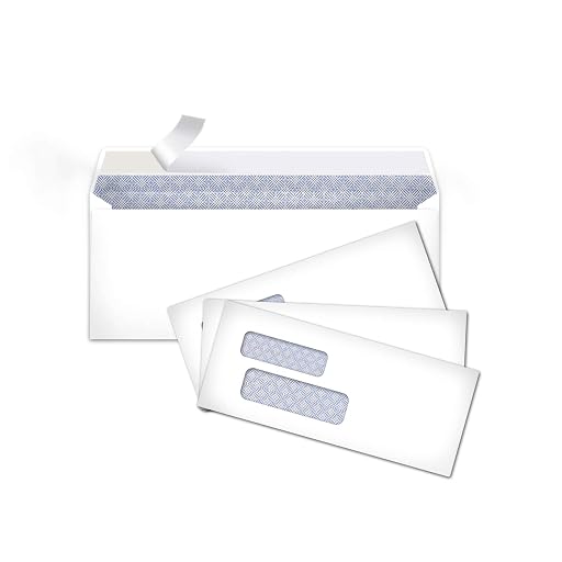 MockWares Basics Security #9 Envelopes Double Window 500-Pack