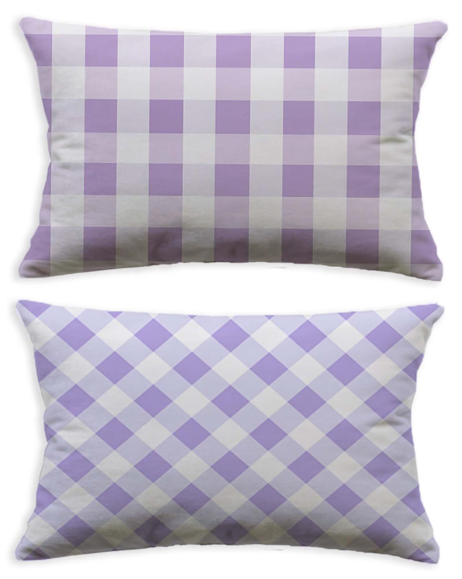 Housse de coussin violet 60x80 protège oreiller velours pour rénover un canapé fatigué