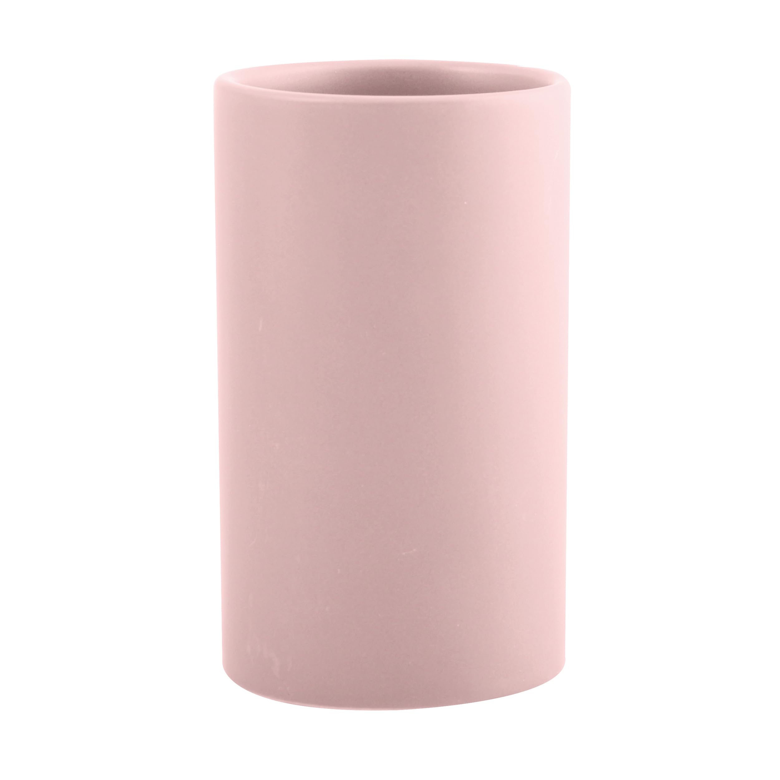 Spirella Toothbrush Holder Ceramic Tube 7 x 11.5 cm Matt Pink