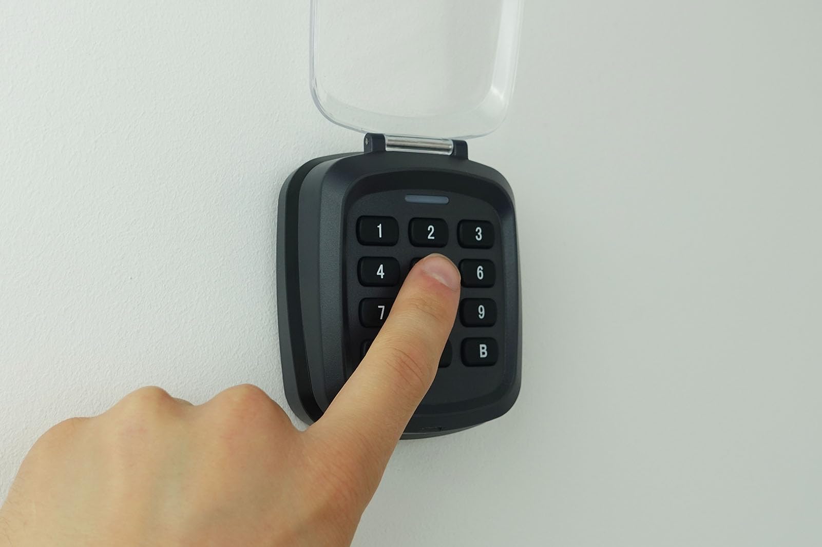 Hörmann Bouton à code sans fil 868 MHz compatible en anthracite Remplace le code HSM4-868 Serrure à code pour porte de garage Remplace FCT3 FCT-3 Serrure à combinaison Clavier motorisé de porte de