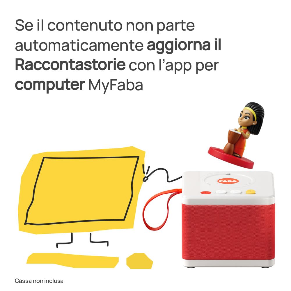 FABA Personaggio Sonoro – Africa in musica – Musiche, canzoni e suoni per bambini e bambine 0-1 anni - Ascoltabile Raccontastorie, gioco educativo versione italiana - 2