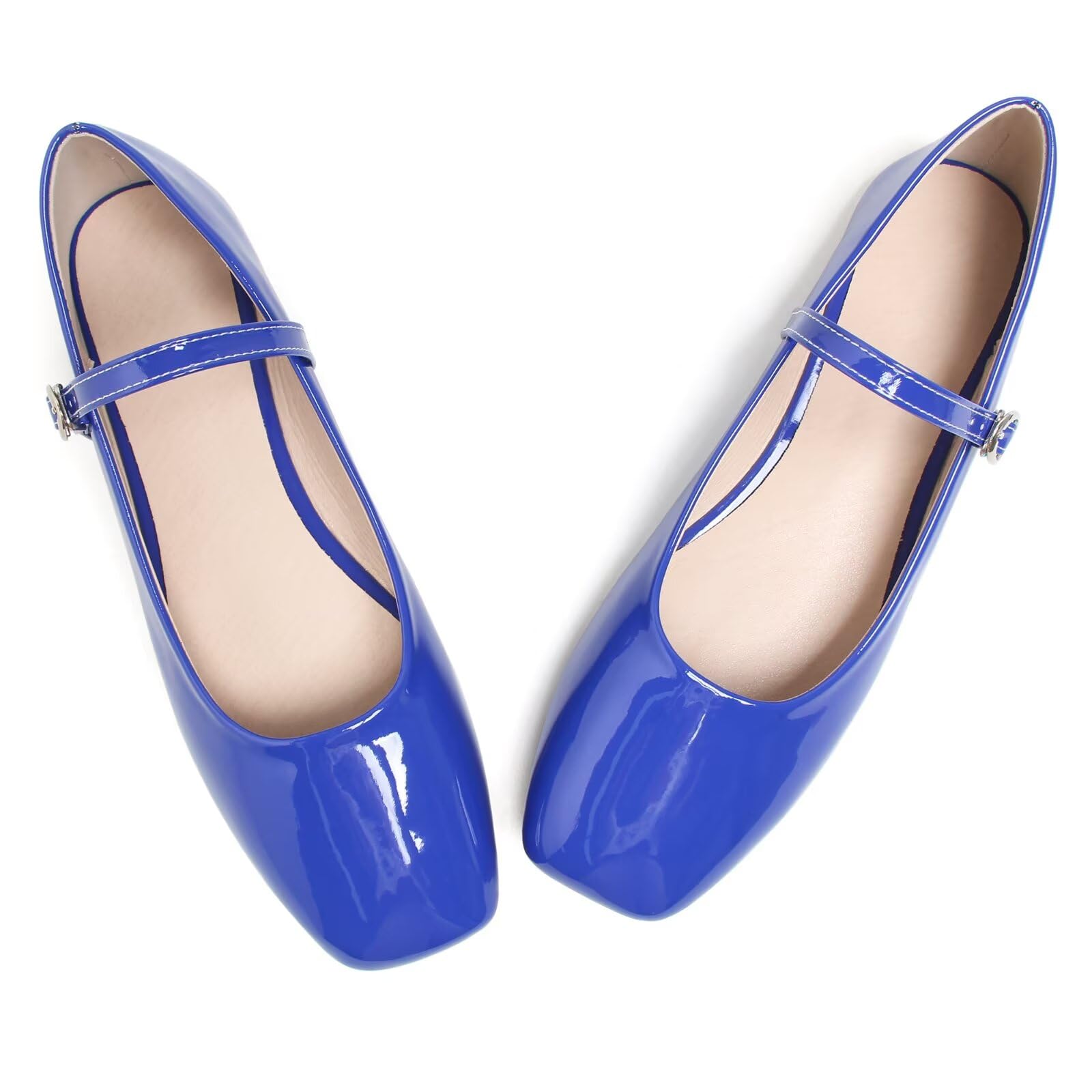 LUXINYU Women's Slip on Flats,Classy Round Toe Solid Classic Mary Jane Ballet Dance Shoes Soft Comfortable PU Flat Shoes
