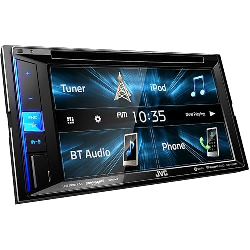 JVC KW-V250BT Multimedia Receiver Featuring 6.2" WVGA Clear Resistive Touch Monitor/Bluetooth / 13-Band EQ