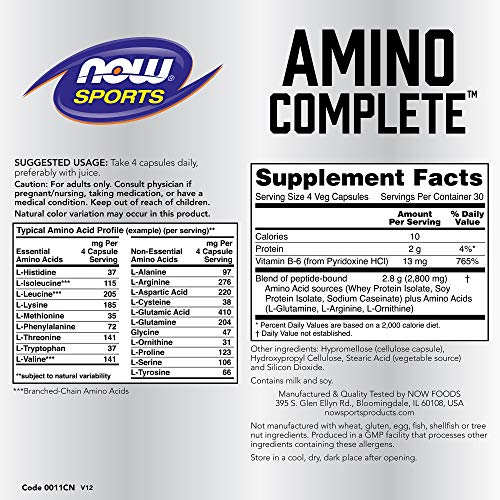 Now Foods ANO-1007 Sports Nutrition, Amino Complete™ thumb #1
