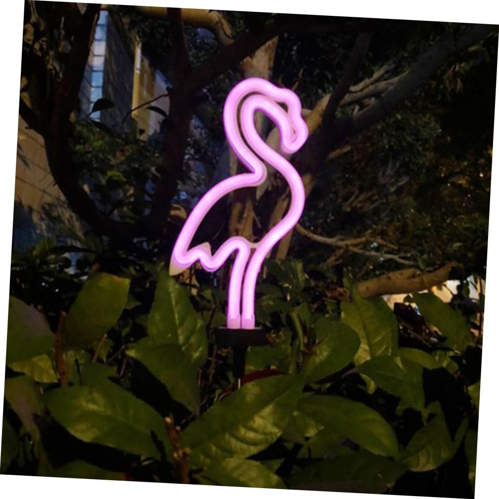 DECHOUS Luci Solari da Giardino 2 Pezzi Design Unico Flamingo e Cactus a LED per Esterno in Plastico e Ferro Decorazione Giardino Outdoor