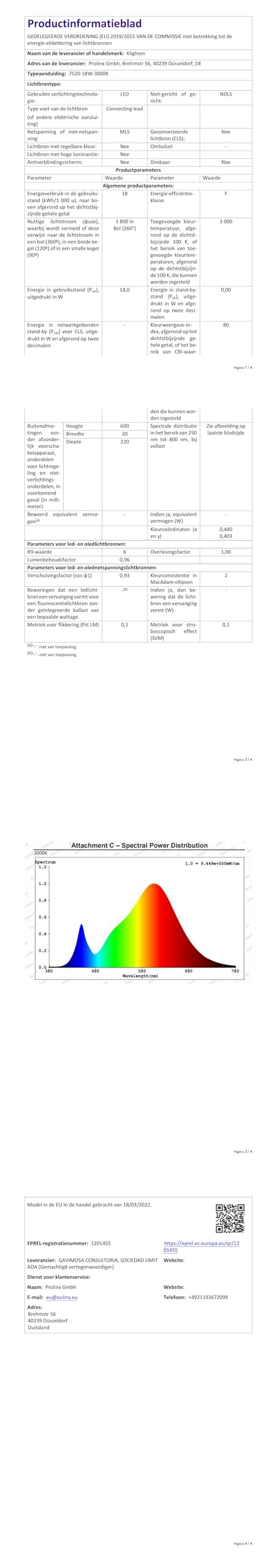 Klighten Lampara Espejo Baño Luz Led 60cm, 18W 1170 Lumen, Impermeable IP44 , Aplique Moderno, Blanco Cálido 3000K, Nero