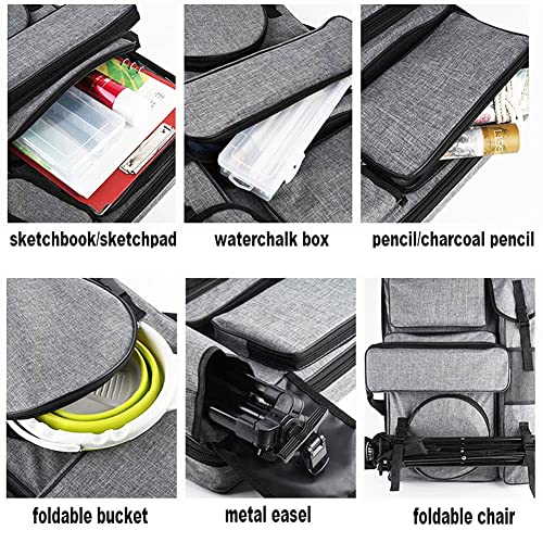 MEIJMJIA YMTECH Artist Backpack for Painting Supplies Multi, Compartment Art Bag, Waterproof & Portable - Image 4