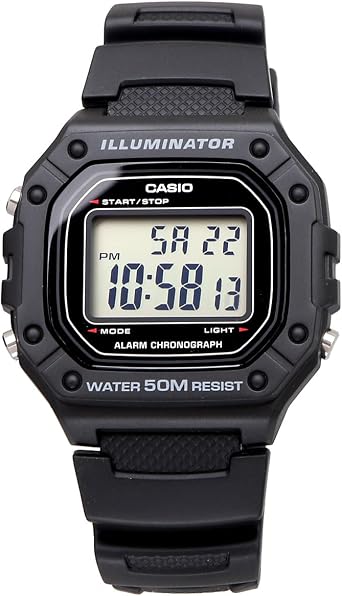 Casio STANDARD DIGITAL Casio Standard Digital W-218H-1A Wristwatch Men's Women's Cheap Casio Digital Black Black Parallel Import