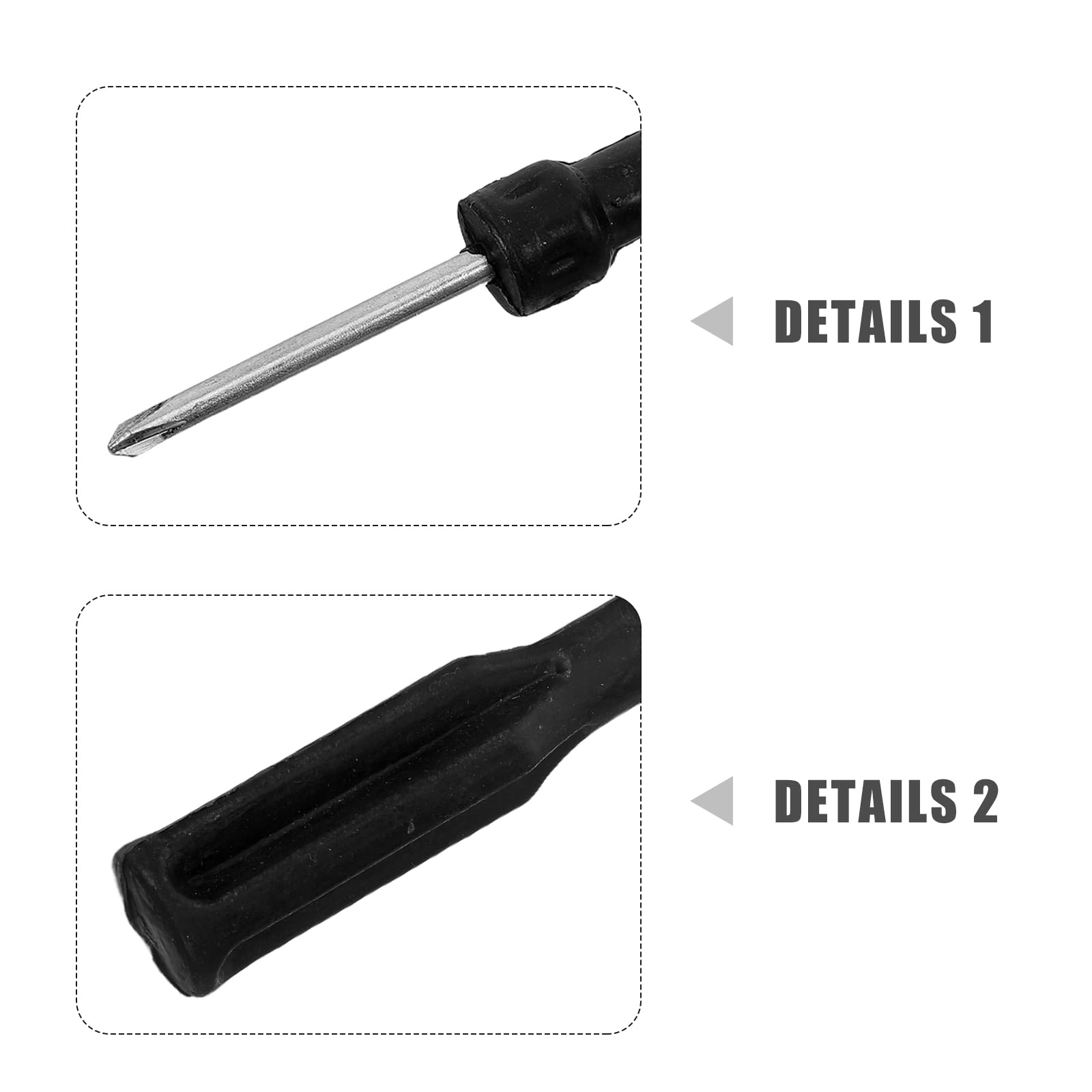 61 Piezas Kit de Tapones de Goma para Neumáticos y Clavos de Goma para Reparación de Neumáticos con Destornillador Manual para Coche y Bicicleta Reparación Rápida y Portátil en