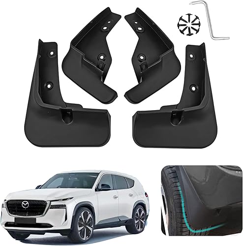 Ajuste personalizado para guardabarros Mazda CX-5 CX5 2022 2023 Juego de 4 piezas de protección contra salpicaduras de barro delantero y trasero