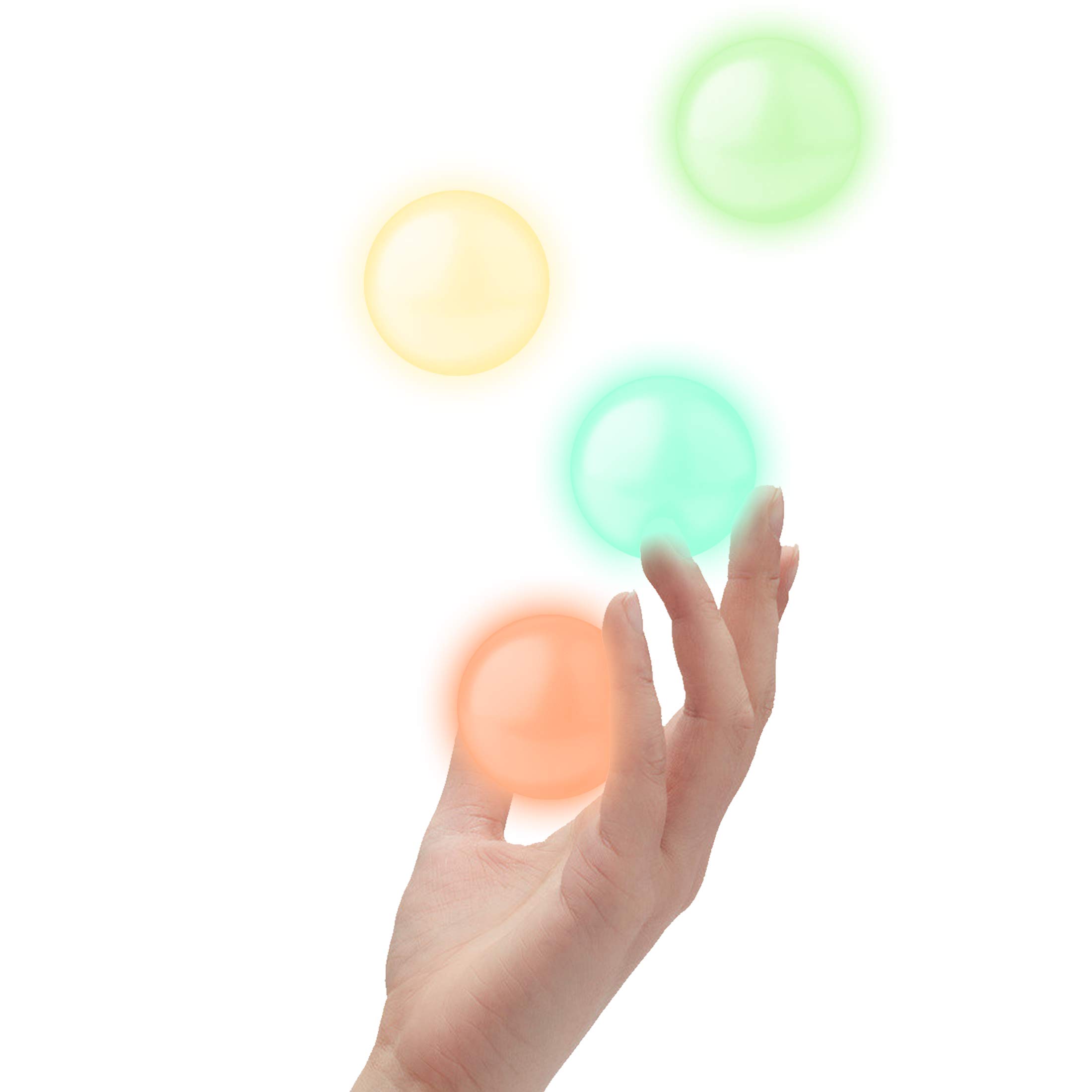 Monstech 4 Pcs Luminous Sticky Ball Ceiling Sticky Balls Stress Relief Balls Gobbles Sticky Balls Sticky Balls Toys for Adult &Kid Ceiling Sticky Balls for ADHD, OCD,Anxiety