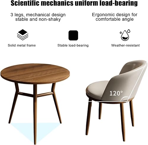 Miniatura 6 de YVYKFZD Juego de mesa y silla para sala de recepción de oficina, juego de mesa de comedor simple para cocina, mesa de conferencias redonda pequeña