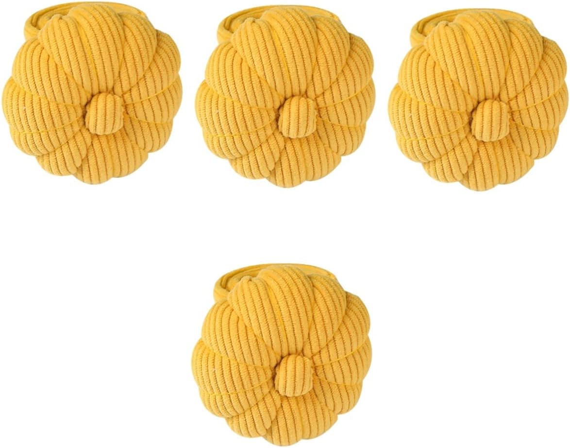 Ciieeo 4pcs Wrist Strap Pumpkin Pin Cushion for Sewing Cute and Portable Pincushion Wristband Design for Crafts and Needlework Holds Various Needle Fashionable Pumpkin Pattern