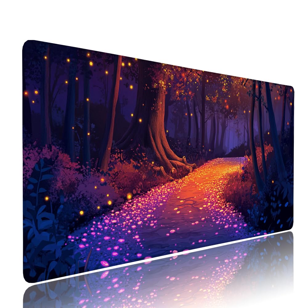 Alfombrilla de Mouse para Juegos, Nero, XXL, Antideslizante, Impermeable, Diseño de Albero, Extendido, Grande, 1200x600x3mm, para PC, Laptop, Ufficio, Famiglia d-452