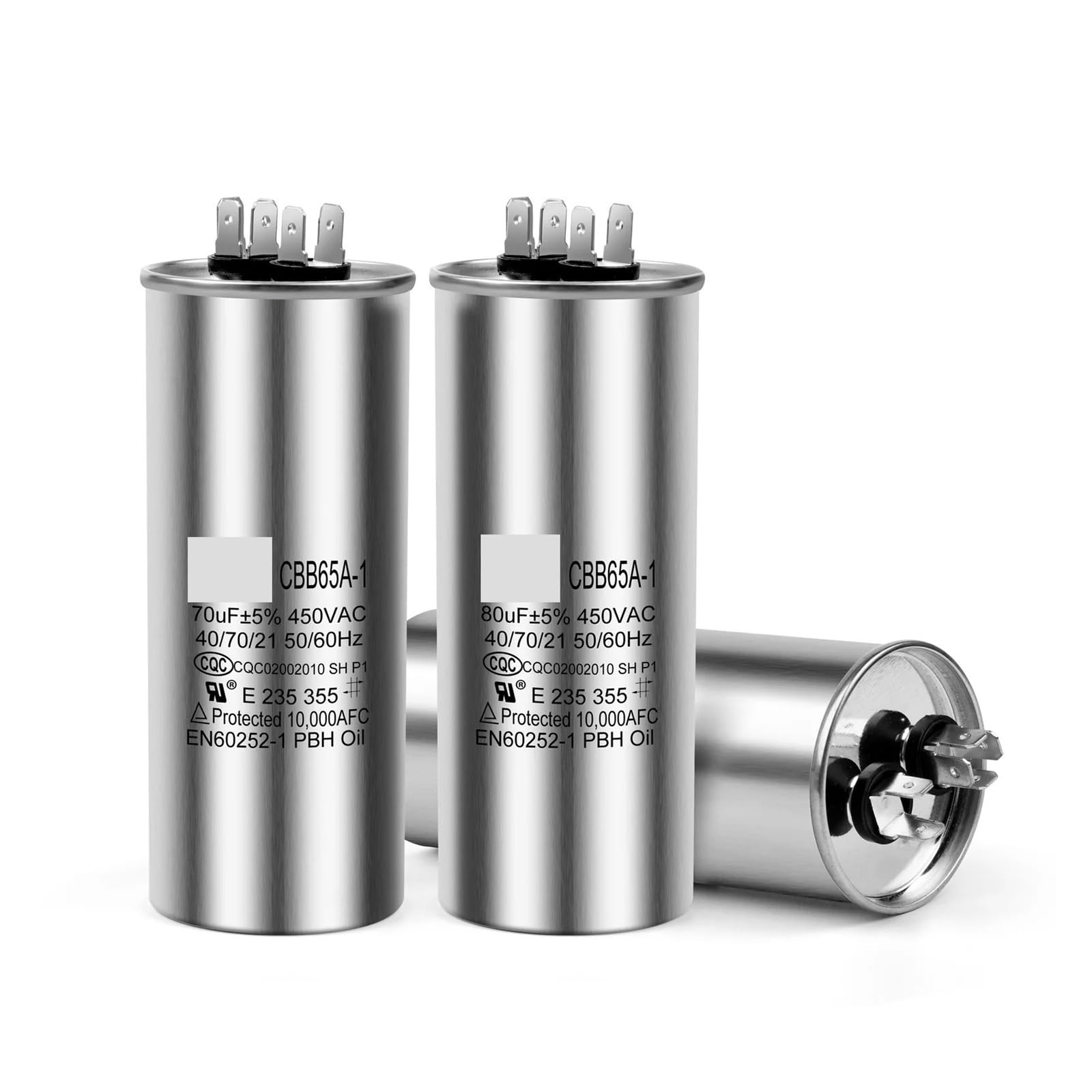 1 pz CBB65 condensatore del condizionatore d'aria motore condensatore di avviamento 450 V AC 5UF 6UF 15uF 20uF 25uF 30uF 35uF 40uF 45uF frigorifero(450V40UF)
