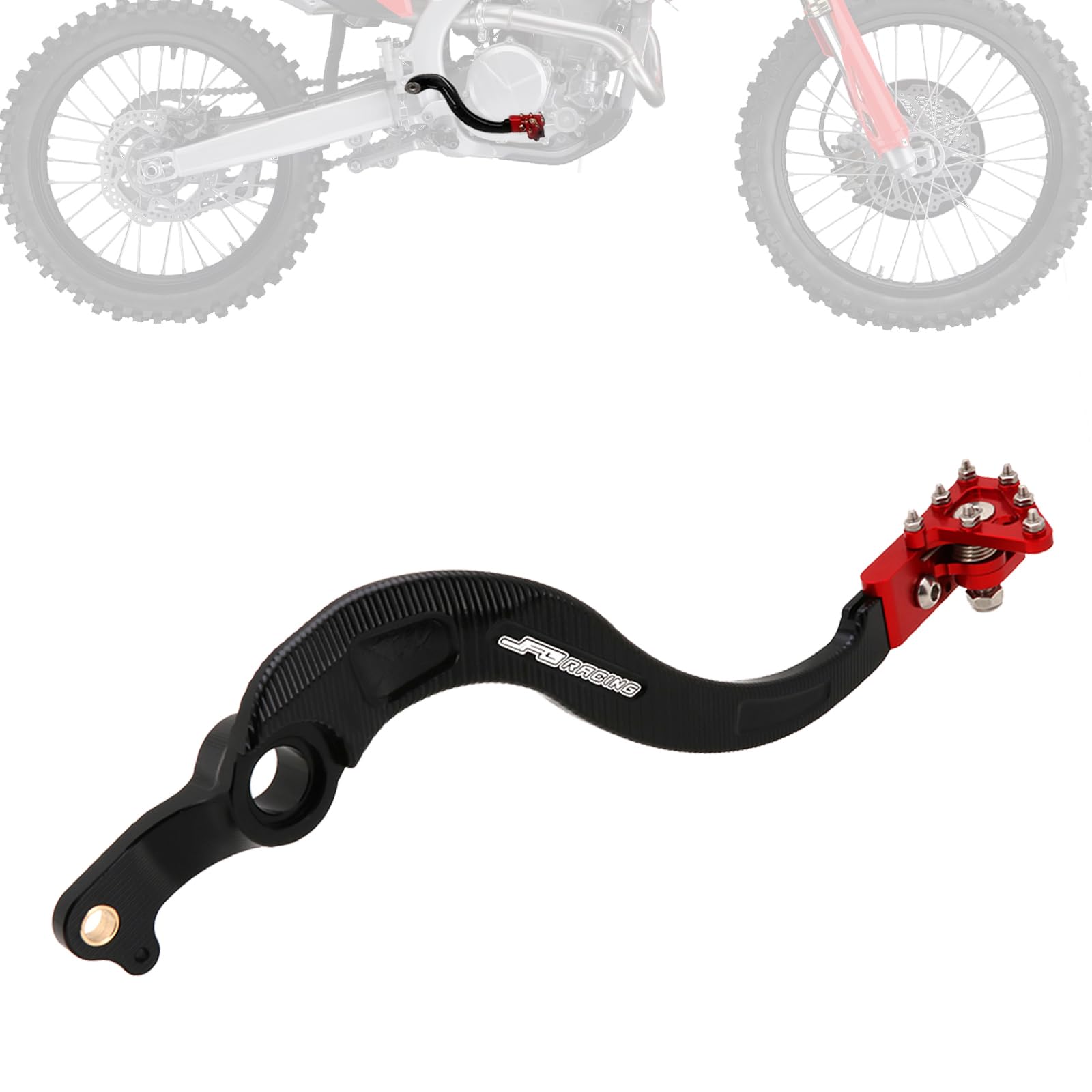 JFG RACING Dirt Bike Rear Brake Foot Pedal,CNC Motorcycle Foot Lever for CRF250R 2004-2024/CRF450R 2005-2024/CRF450RX 2017-2024/CRF250RX 2019-2024-Red