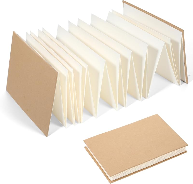 Concertina de tapa dura de acuarela, cuaderno de bocetos de acordeón portátil de viaje de 15 x 200 cm, álbum de recortes de acordeón de 300 GSM (un libro)