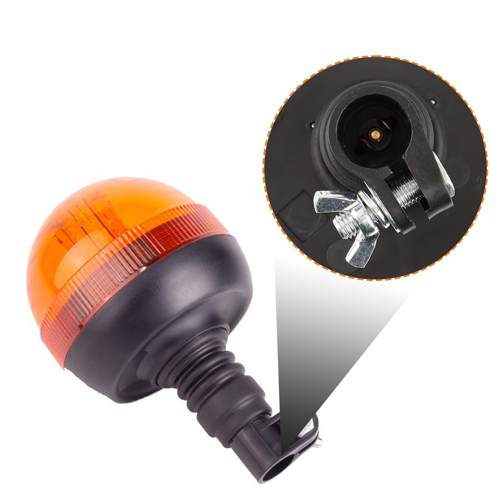 40 LED Luci Lampeggiante Trattore Led Ambra Luce Girofaro 12V 24V (Installazione magnetica)