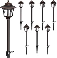 Vista 9 de GOODSMANN Iluminación de paisaje de bajo voltaje bronce aceitado 2PK luces de camino de bajo voltaje 3W LED 120 lúmenes 3000K blanco cálido