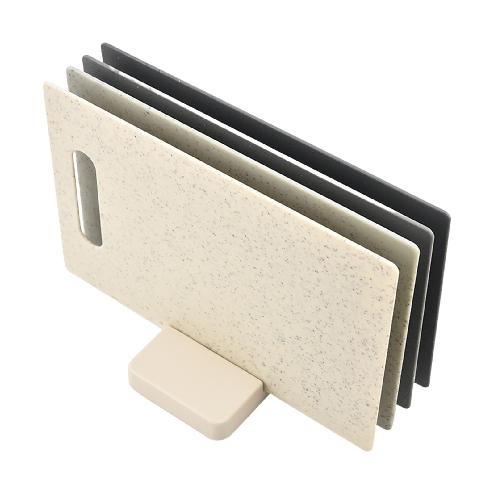 TFAOYS Space Efficient Cutting Board with Vertical Storage Rack Ergonomic Grip Dishwasher Friendly Cutting Board Nonslip Boards for Kitchen
