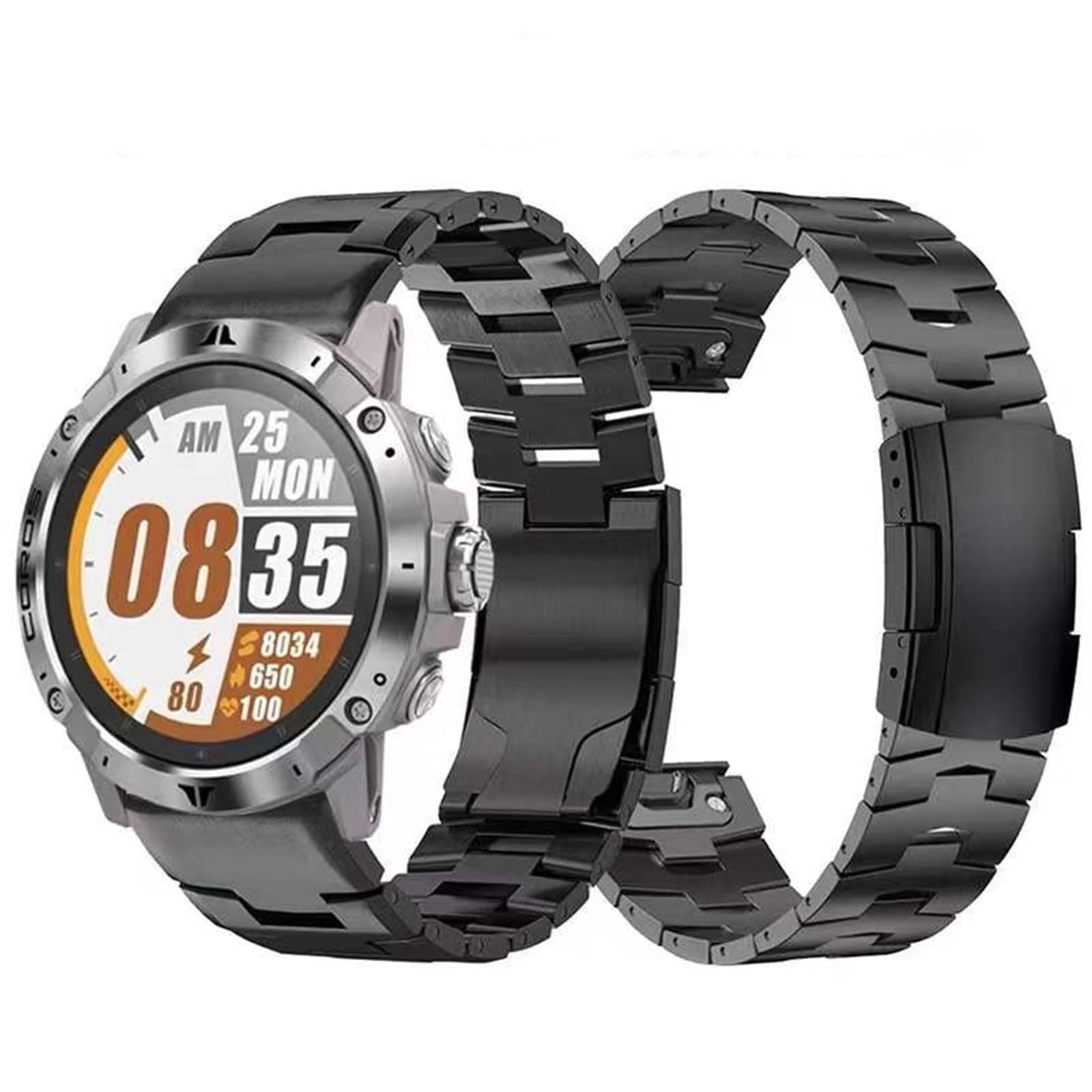 AISPORTS Kompatybilny z Garmin Fenix 8 51 mm/7X/7X Pro pasek ze stopu tytanu, 26 mm szybkie dopasowanie pasek do zegarka, metalowa bransoletka, pasek zastępczy do Garmin Instinct 3 50 mm/Quatix 7X