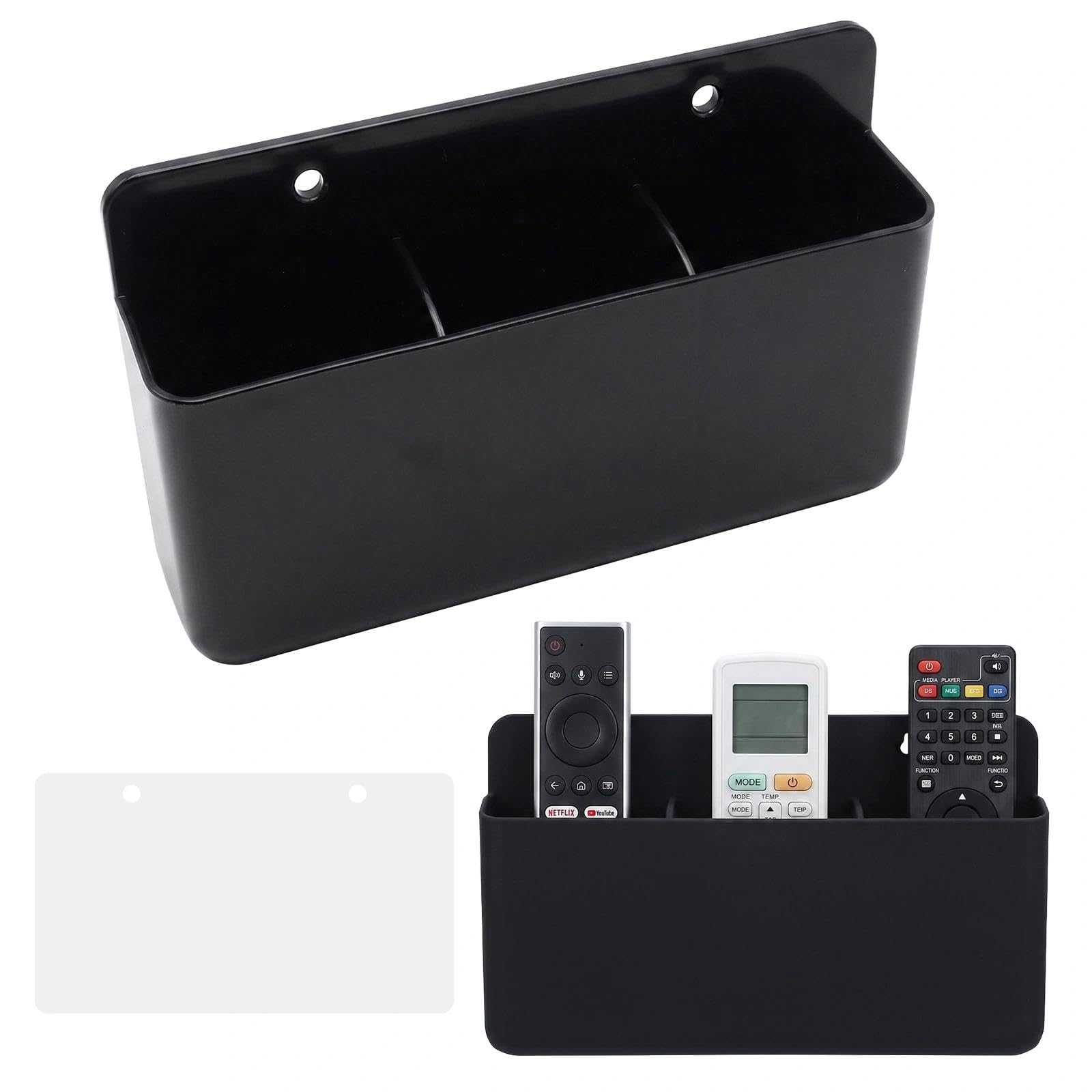 3 Slot Self Adhesive TV Remote Holder,Remote Control Holders Wall Mounted Controller Holders for Home Office School Wall Pen Holder Stroage