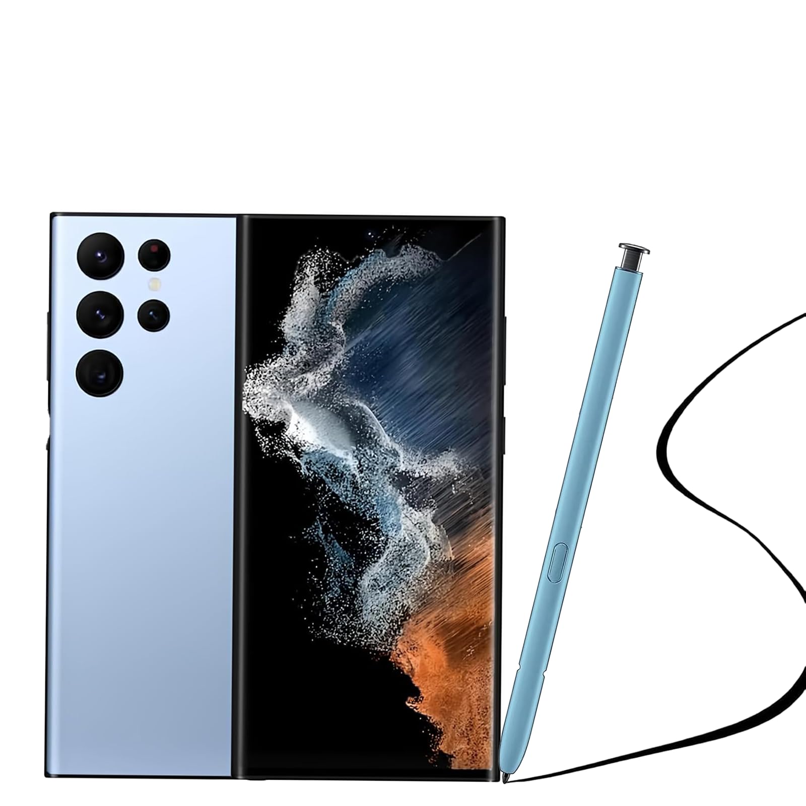 Galaxy S22 Ultra Pen Replacement for Samsung Galaxy S22 Ultra 5G SM-S908, S22 Ultra S Pen Stylus Pen Touch Pen Compatible with Samsung Galaxy S22 Ultra S Pen Tips/Nibs Without Bluetooth (Blue)