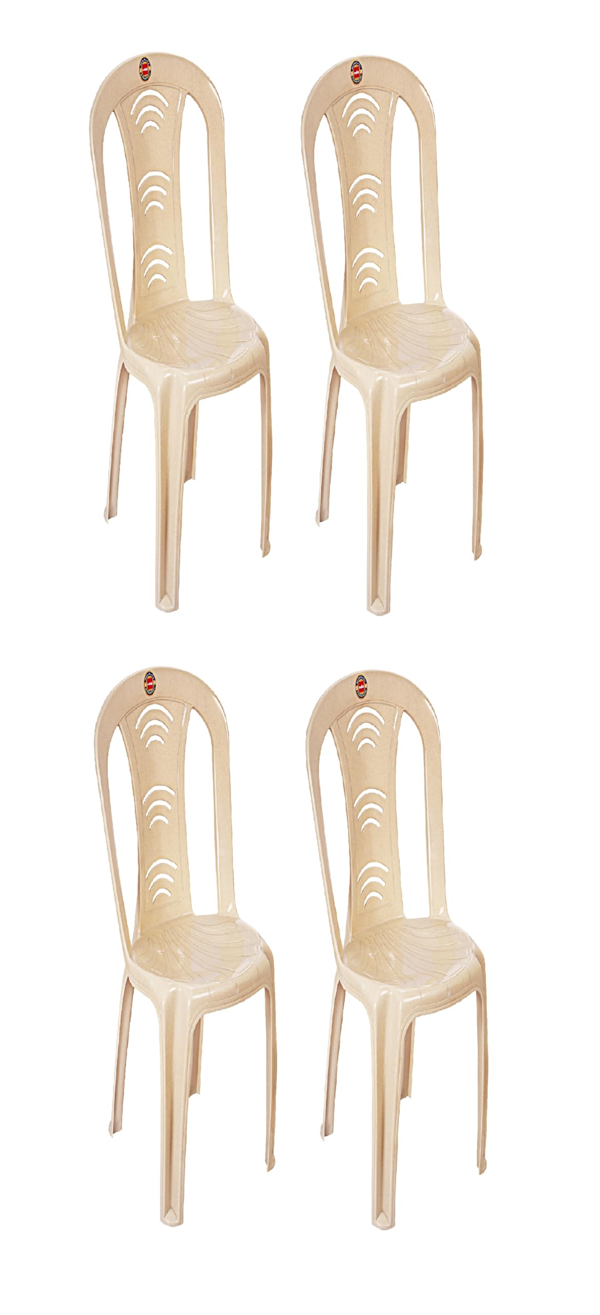 Cello Arc Chair Set of 4, Marble Beige | Unbreakable, Durable & Strong | Blended PP Material, Easy to Clean | Plastic Chair for Living Room, Office & Outdoor | 3 Years Warranty - Manufacturing Defects-image-13