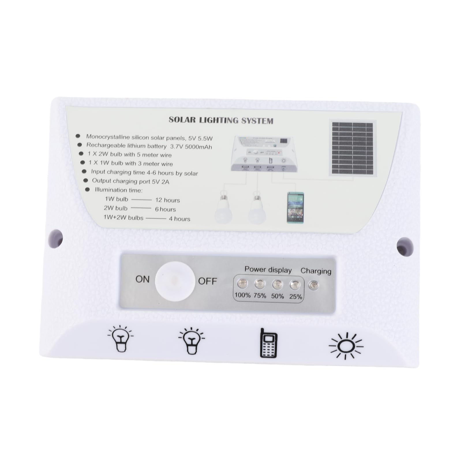 Luz solar para interiores y exteriores, bombilla solar recargable, luz solar para cobertizo, luz para gallinero, para el hogar, camping, senderismo, acabado de emergencia por