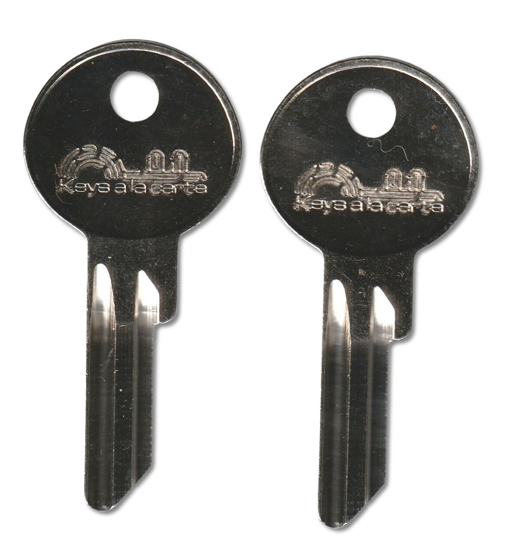 JA1427 Pair (2) Replacement Keys – Cut to Code on Y6 Blank for Yale File Cabinet/Furniture Locks | KEYSALACARTE