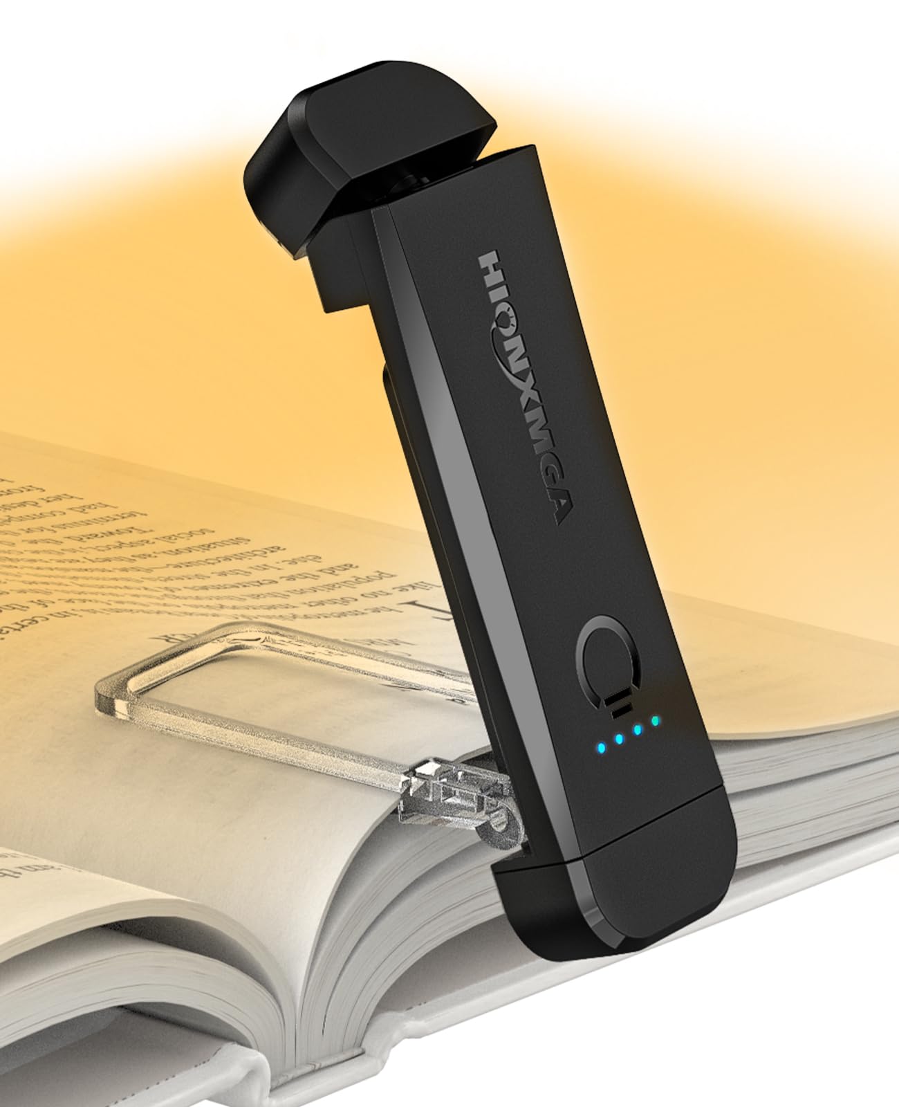 Book Reading Light,Silent Touch Book Lamp for Reading in Bed,Rechargeable Clip on Booklight with 3 Amber Colors & 7 LEDs Precise Dimming for Eye Caring Night Reading,Books Lovers,Kids,Black