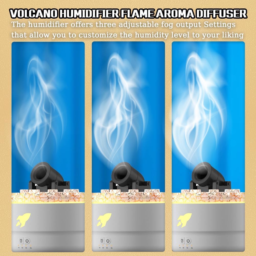 Cannon Blast Aroma Humidifier, Turret Aromatherapy Diffusore Silenzioso, LED per Camera da Letto, Spegnimento Automatico Senz'acqua per Casa, Ufficio (Nero)