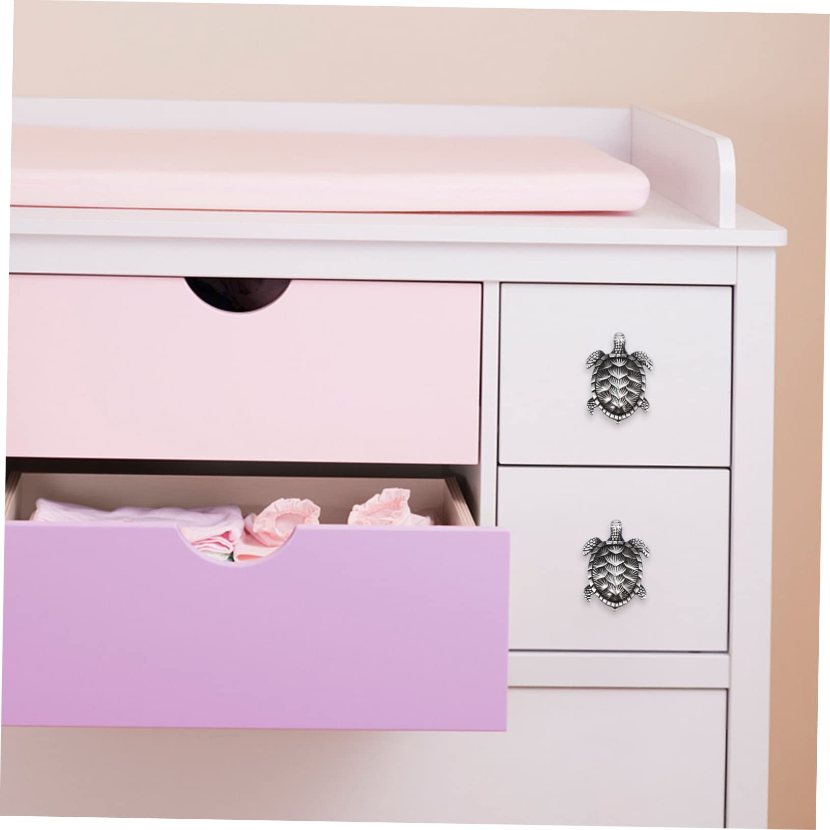 DOITOOL Turtle Shaped Cabinet Door Handles Zinc Alloy Cartoon Drawer Pulls for Cupboards Wardrobes Shoe Cabinets 2 Pieces Easy Install - Image 3