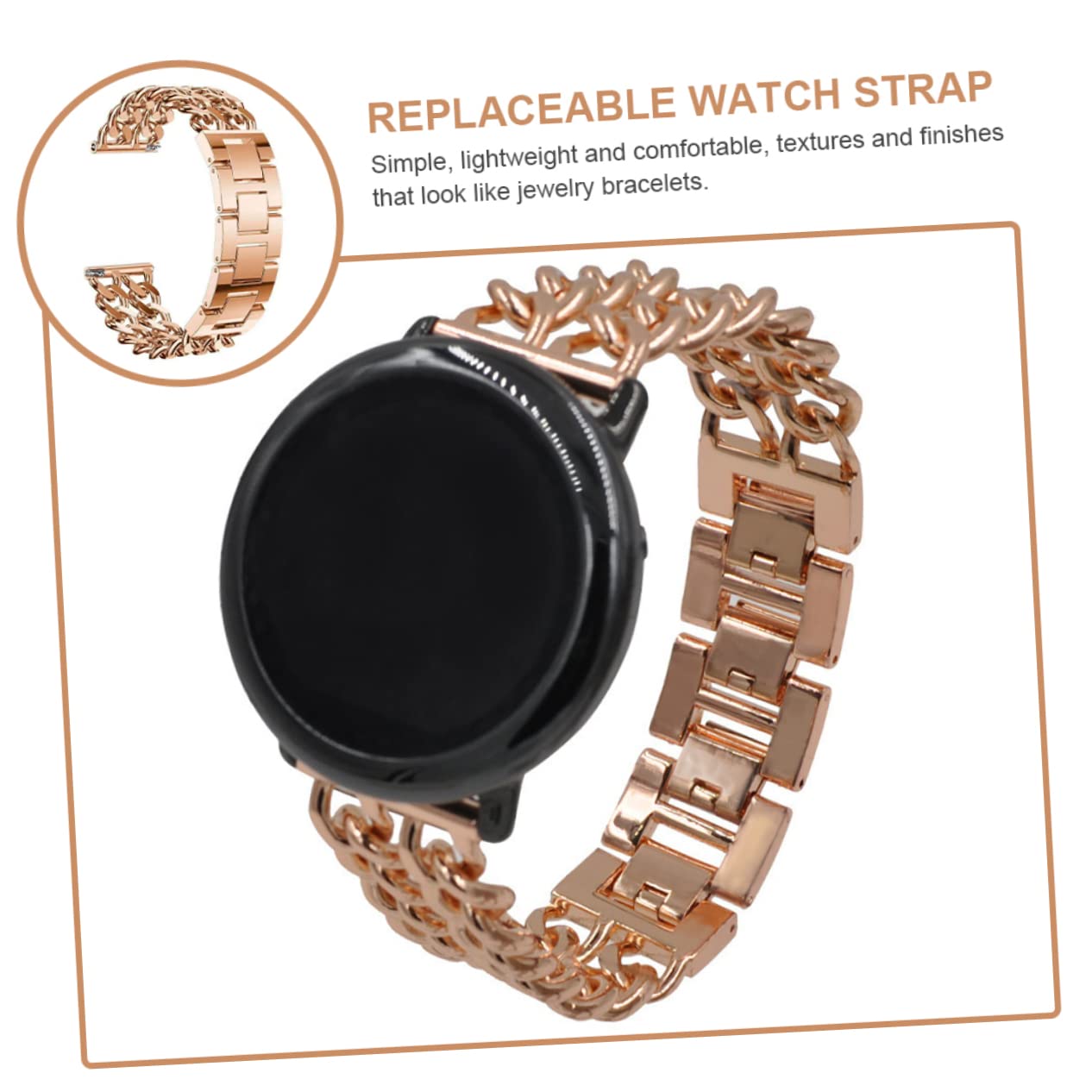 UKCOCO 4Pcs Bracelet 20Mm Quick Release Watch Band Galaxy Watch 4 Classic 42Mm Band Galaxy 4 Bands For Women En Alliage De Zinc Chic Band Parts Délicat Montre Bande